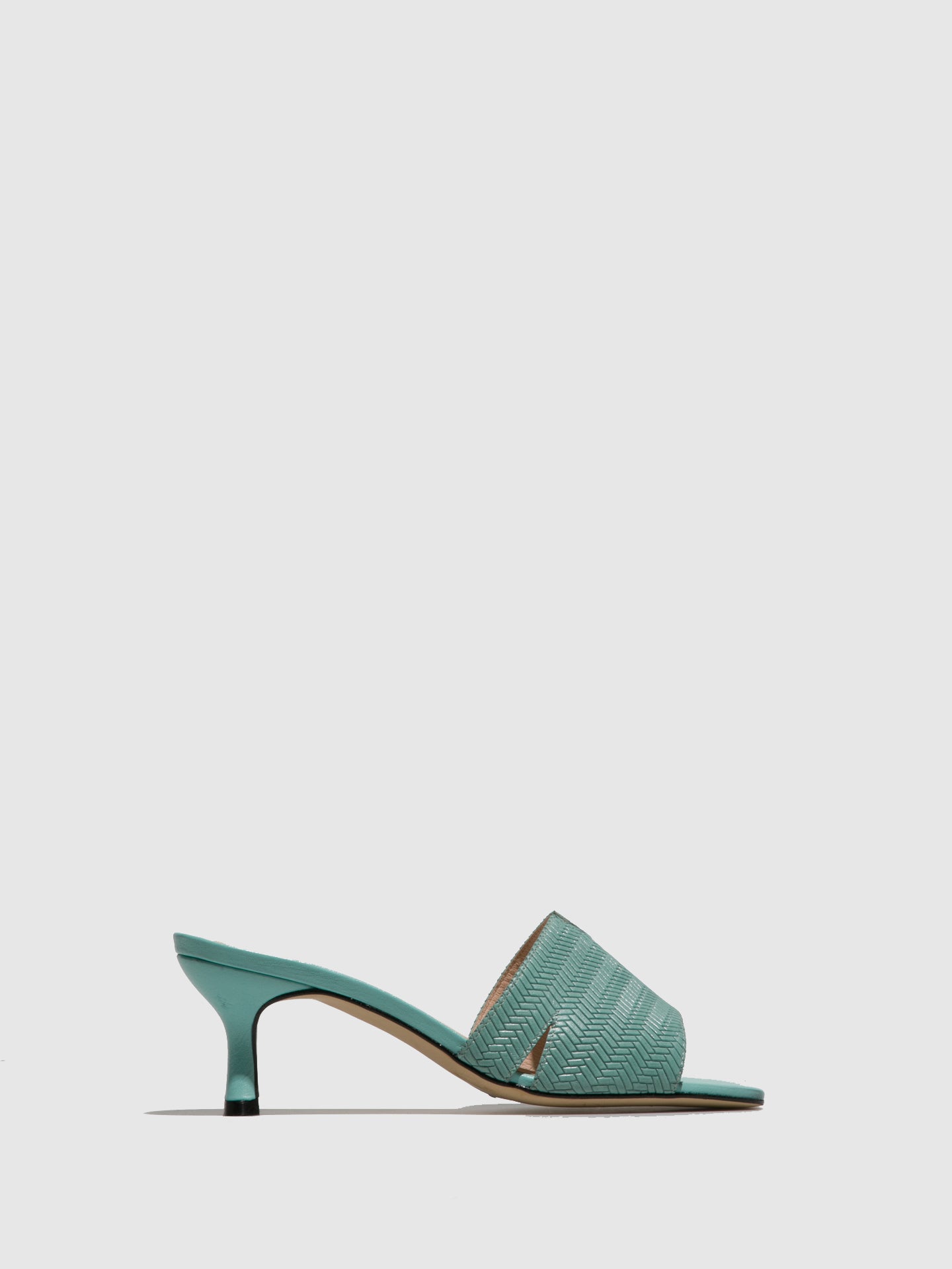 Sofia Costa Green Kitten Heel Mules