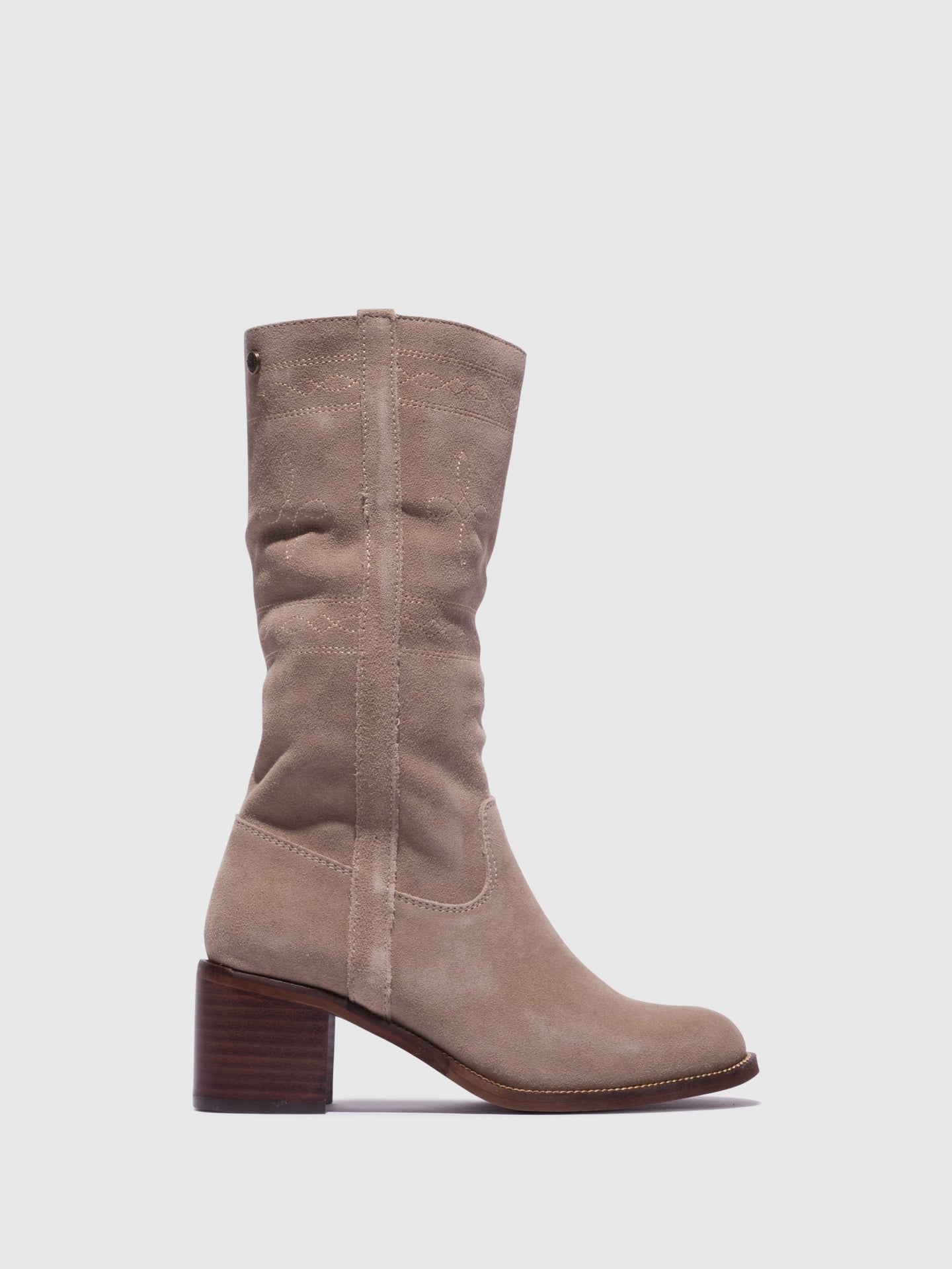 Top3 Taupe Round Toe Boots