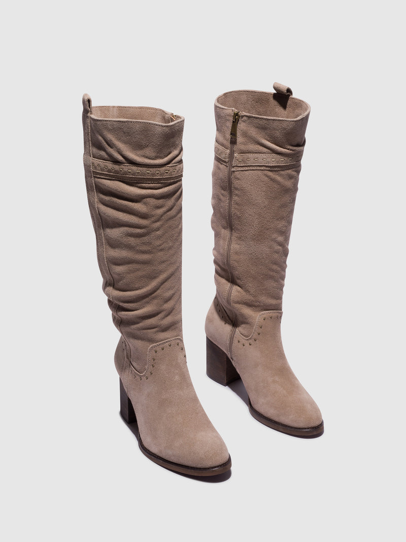 Top3 Taupe Knee-High Boots